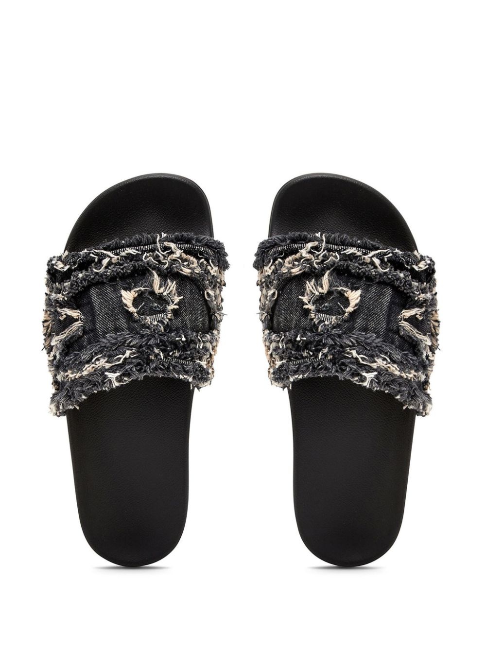 Sa fringed denim slides - 4