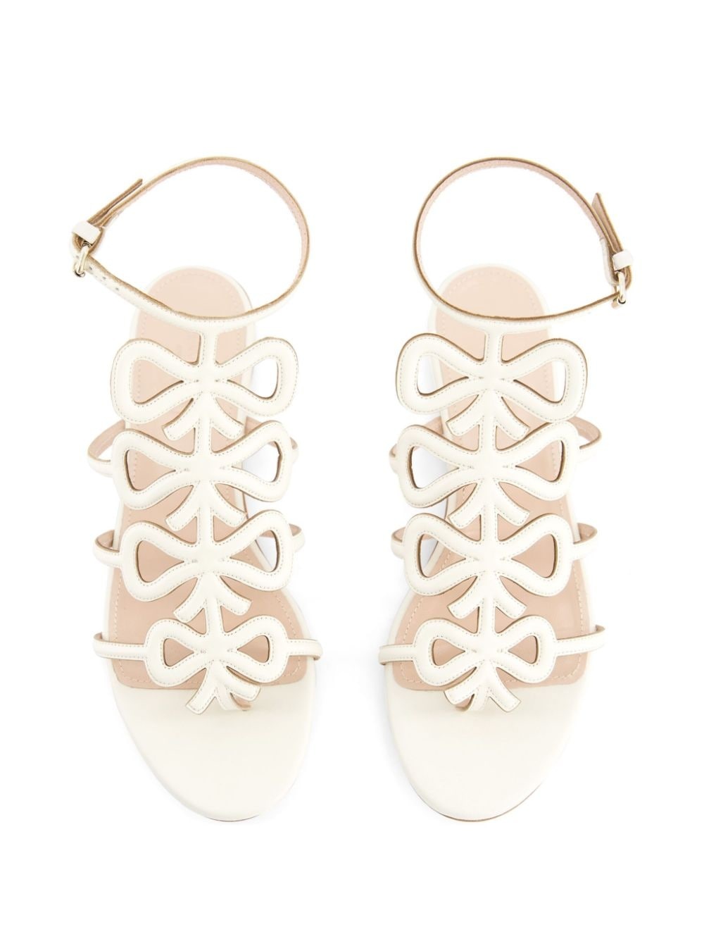 bow-detailing leather sandals - 3