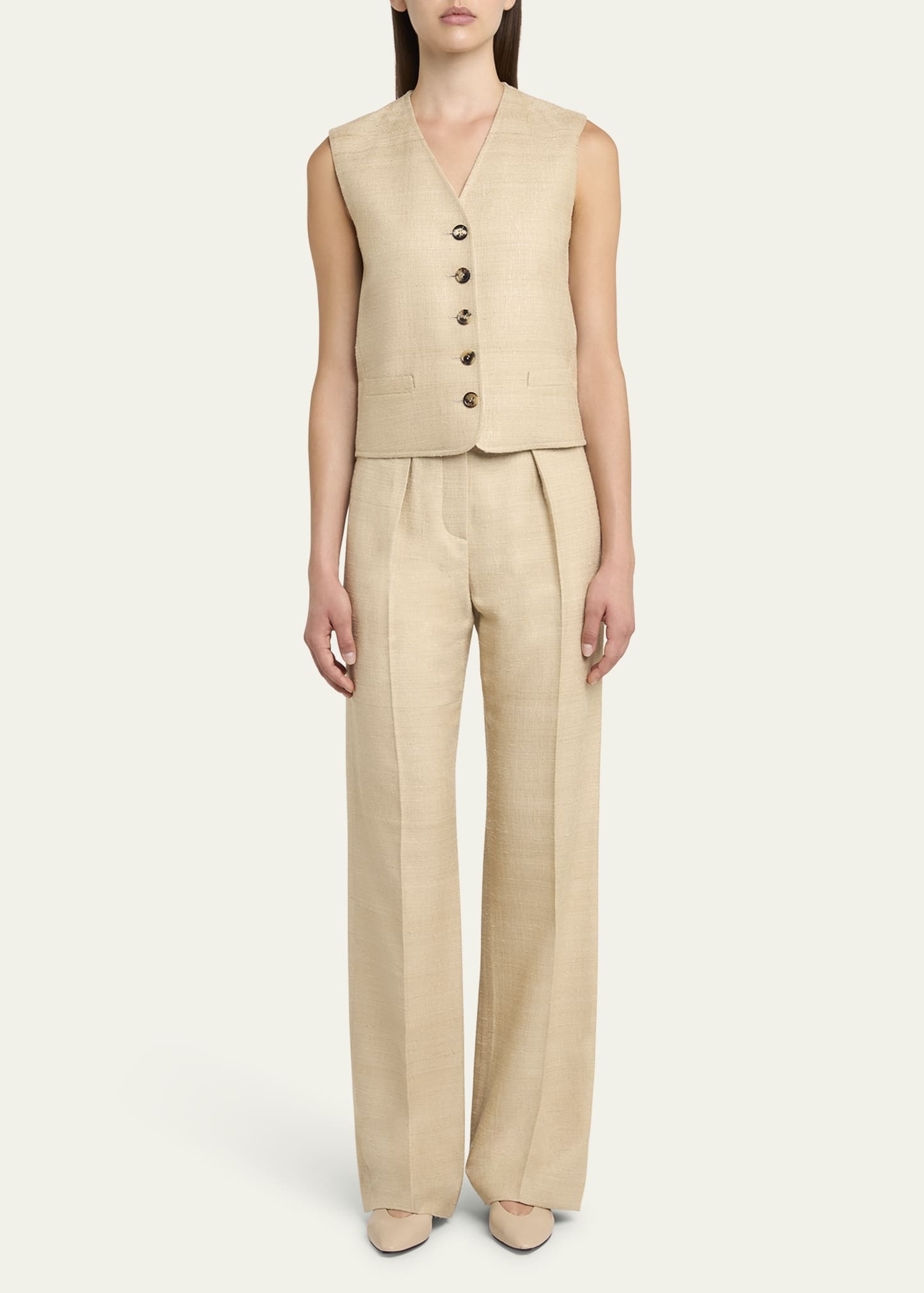 Edward Raw Tussah Silk Trousers - 2