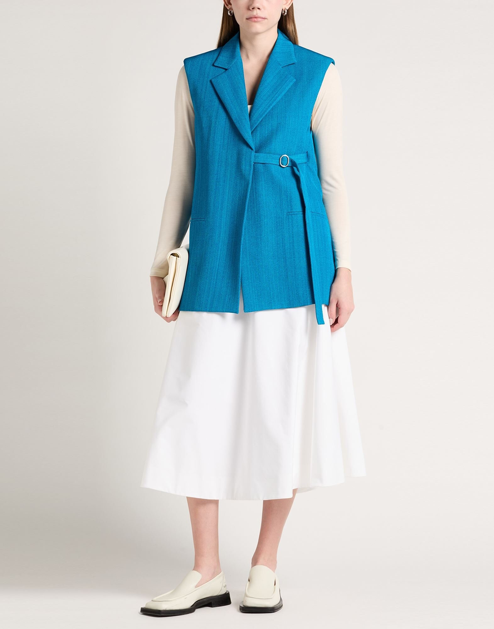 White Women's Midi Skirt - 3