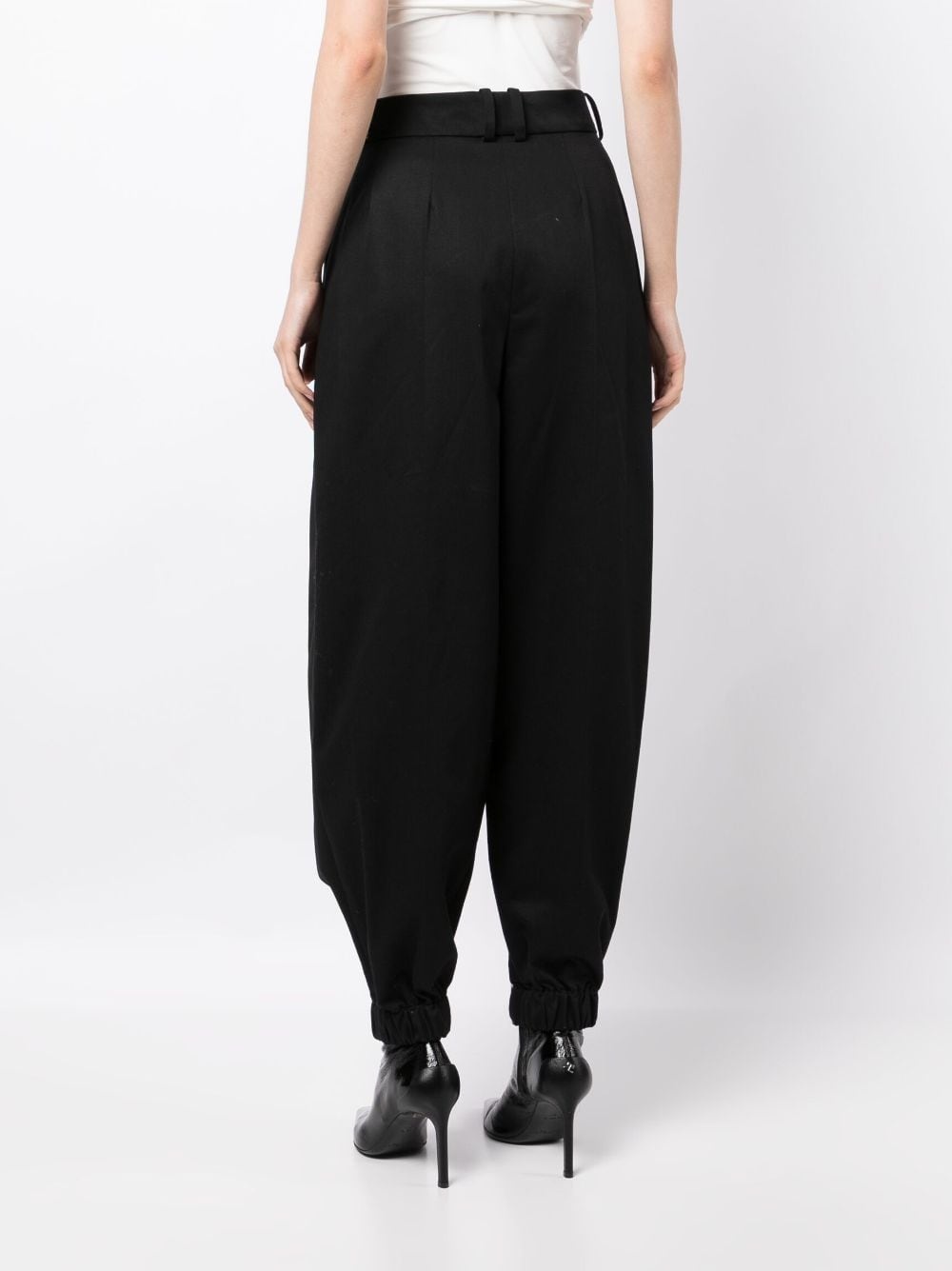 tapered-leg cotton trousers - 4