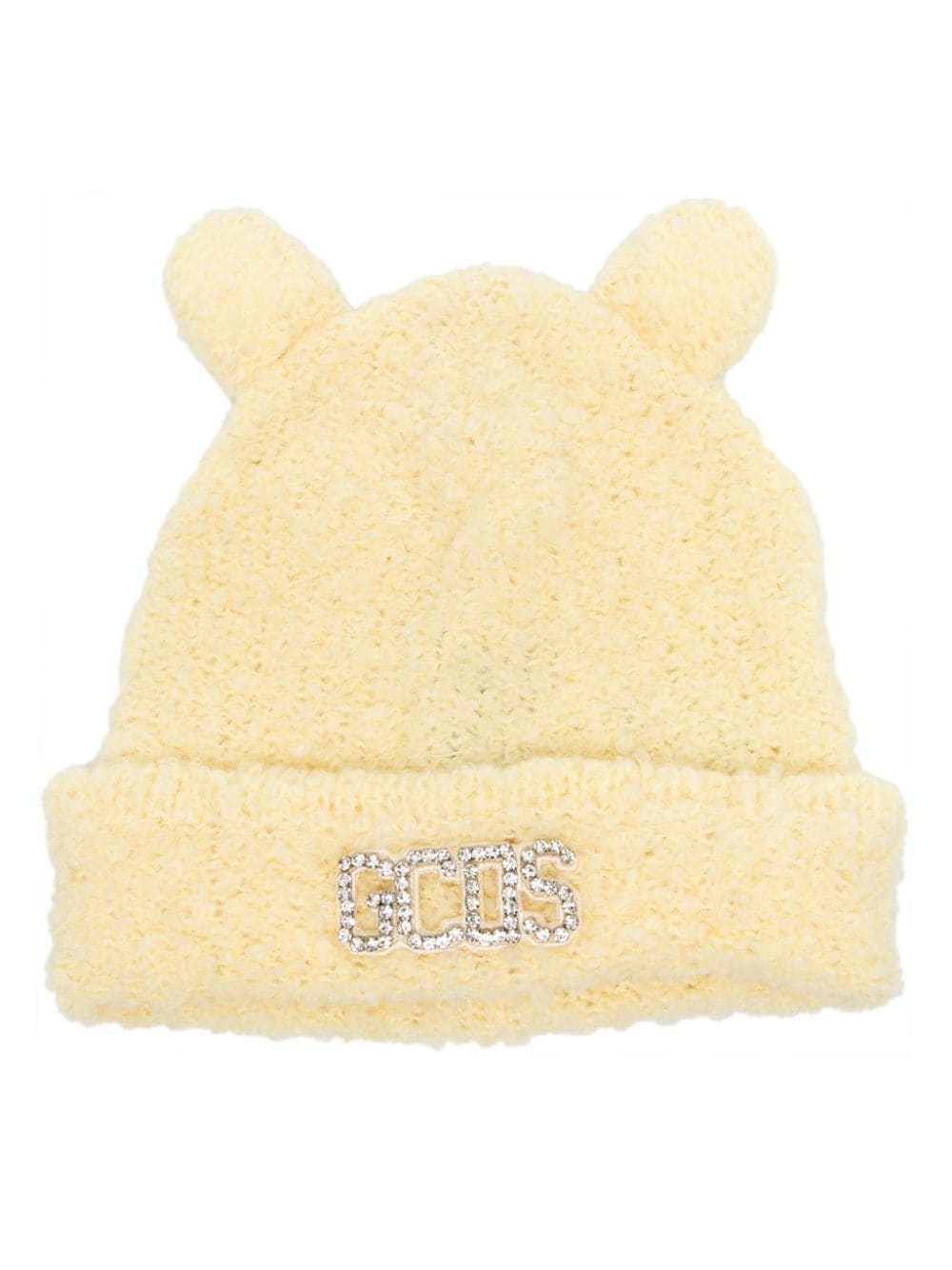 logo-embellished textured beanie - 1