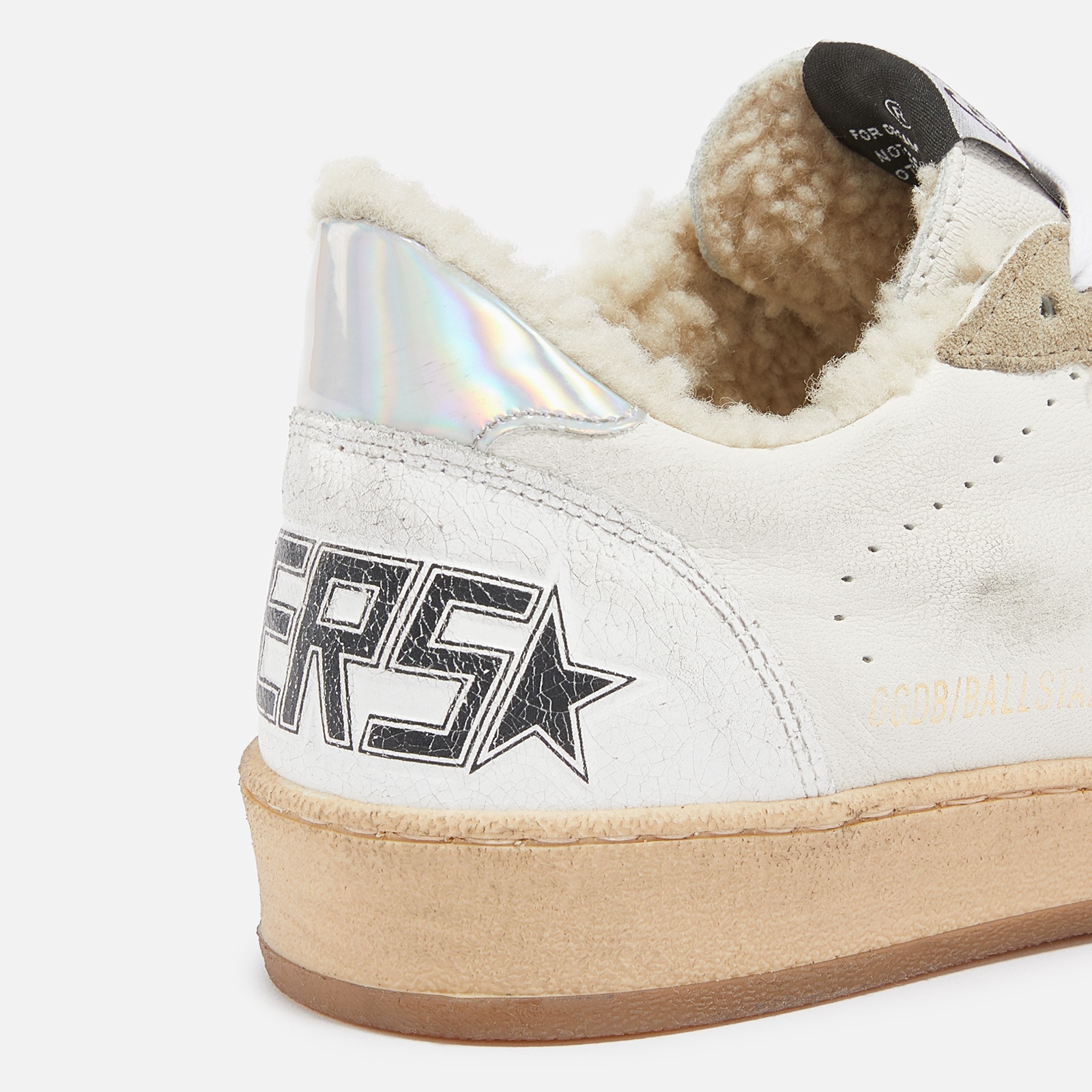 Golden Goose Women's Ball Star Shearling-Lined Leather Trainers - 4