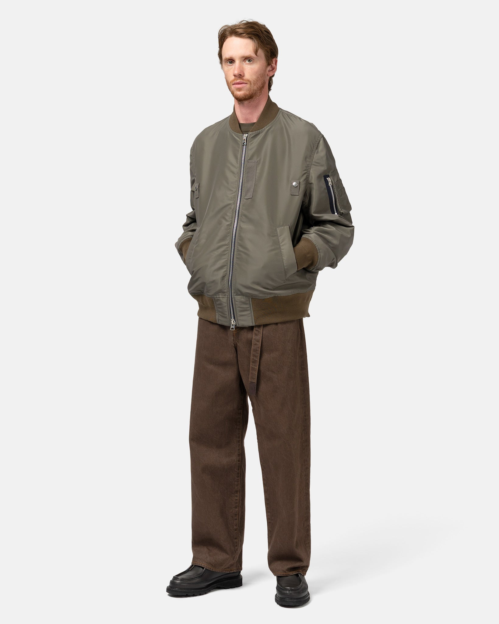 Nylon Twill Blouson Taupe - 2
