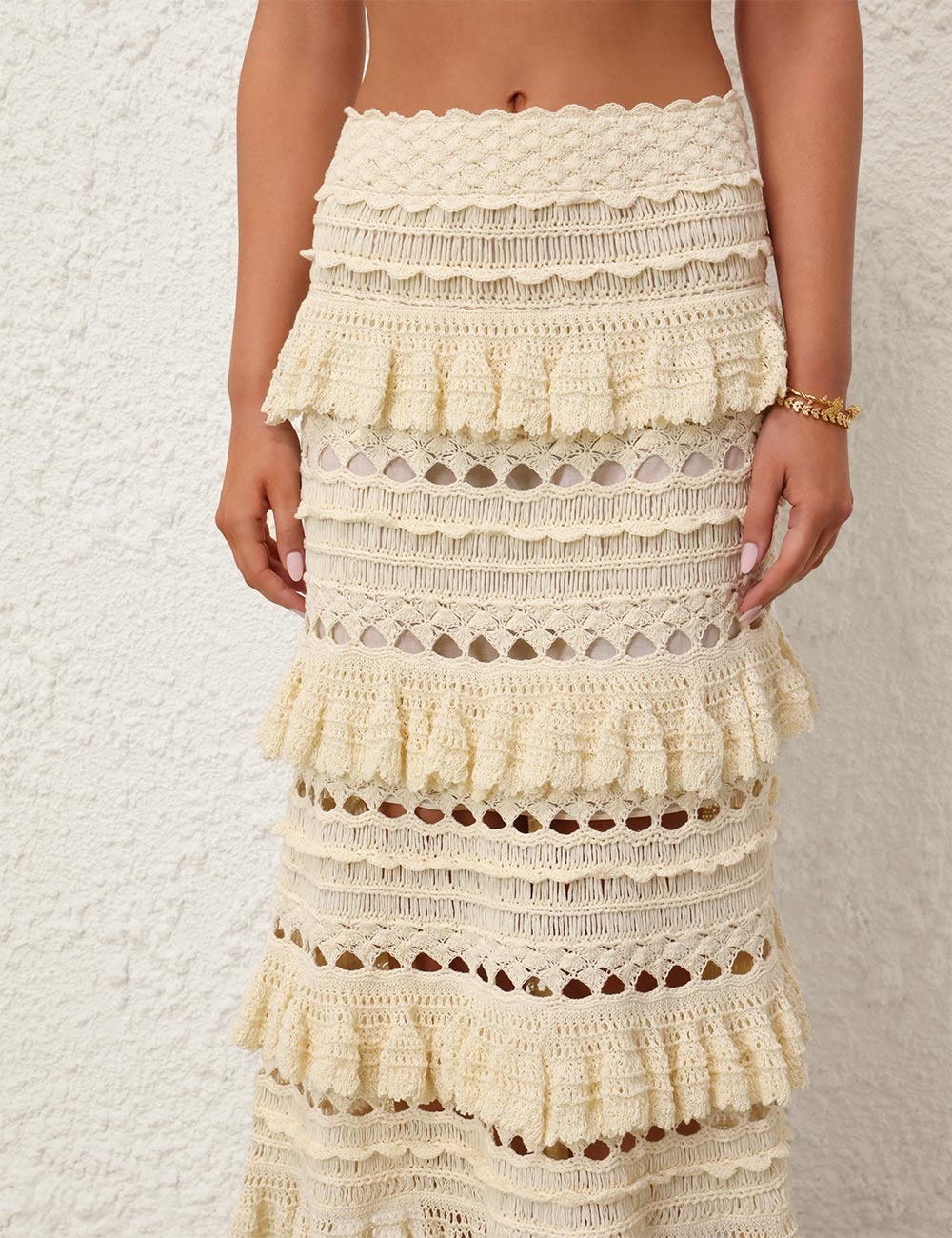 WAVERLY CROCHET MIDI SKIRT - 5