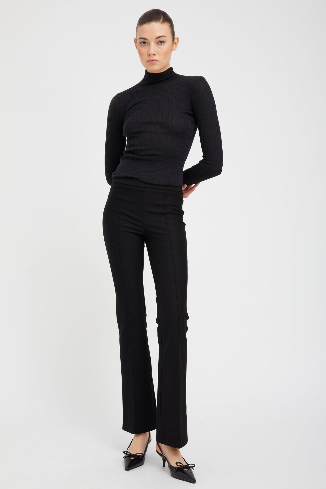 BLACK CASANOVA PINTUCK BOOTCUT - 1