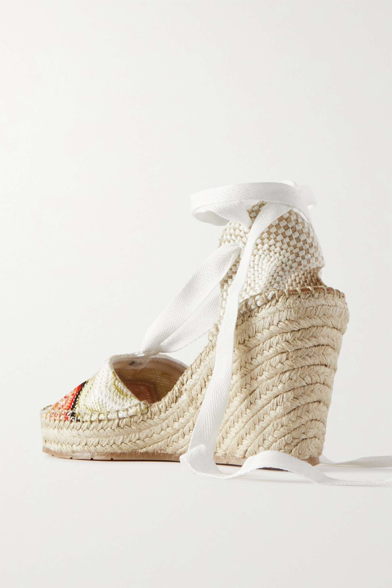 80 metallic canvas wedge espadrilles - 3