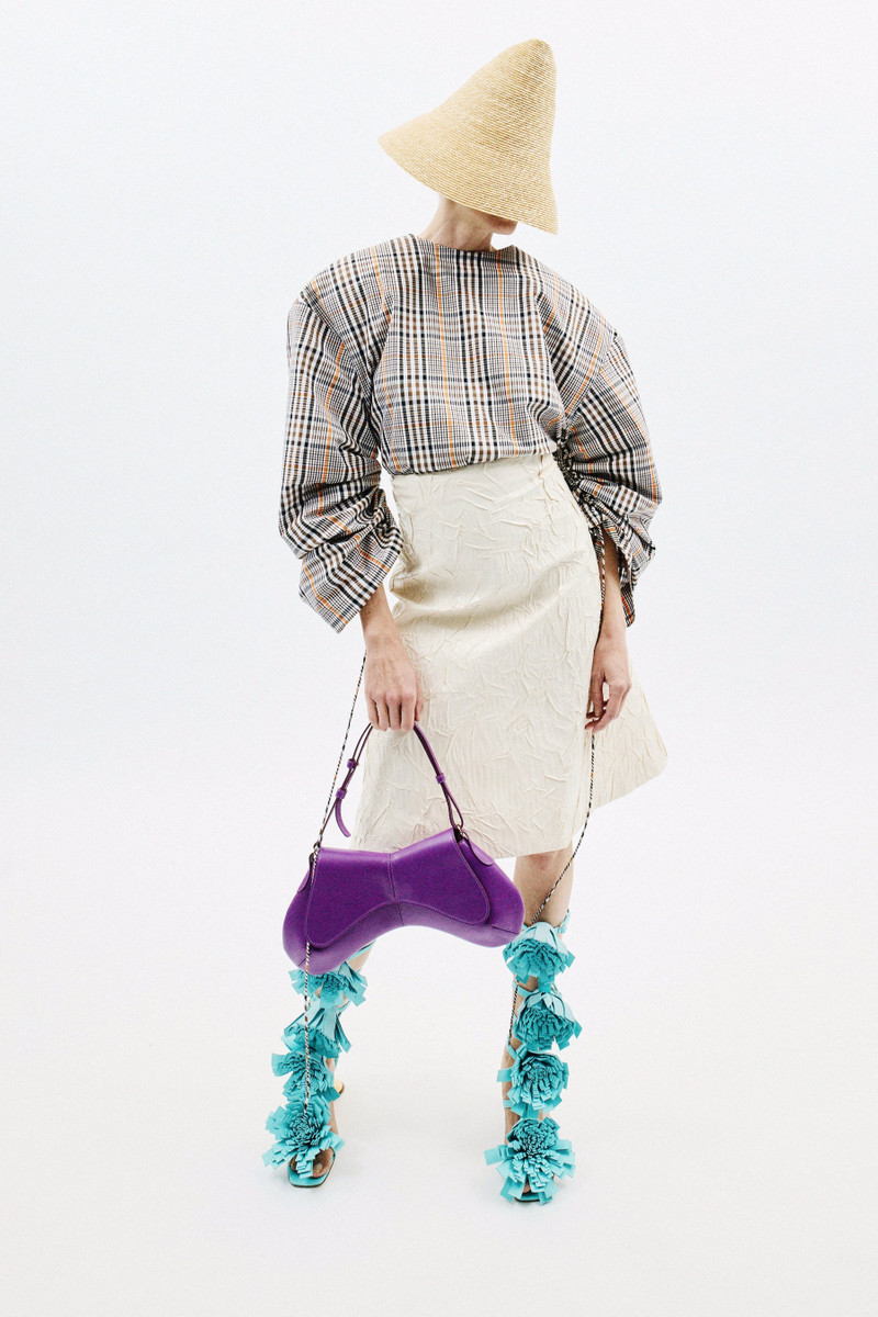 KNEE-LENGTH A-LINE SKIRT ECRU 1