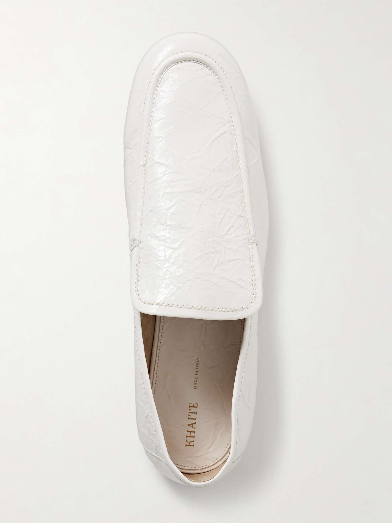 Alessio crinkled-leather loafers - 5