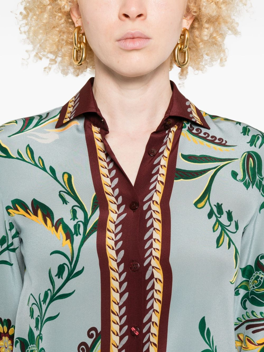 floral-print button-up jacket - 5