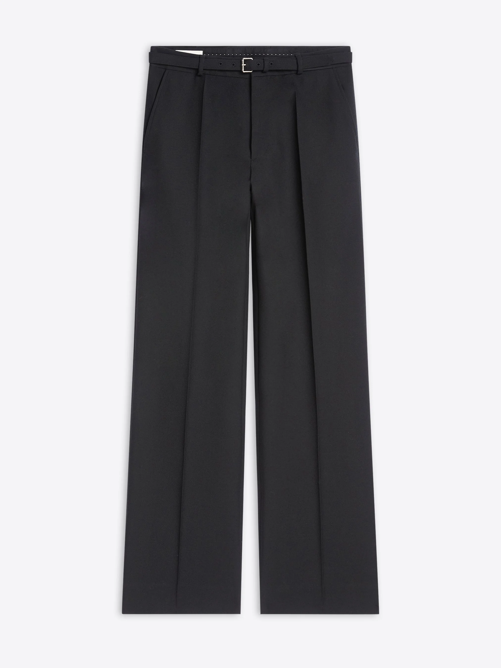 BELTED WOOL PANTS - 1