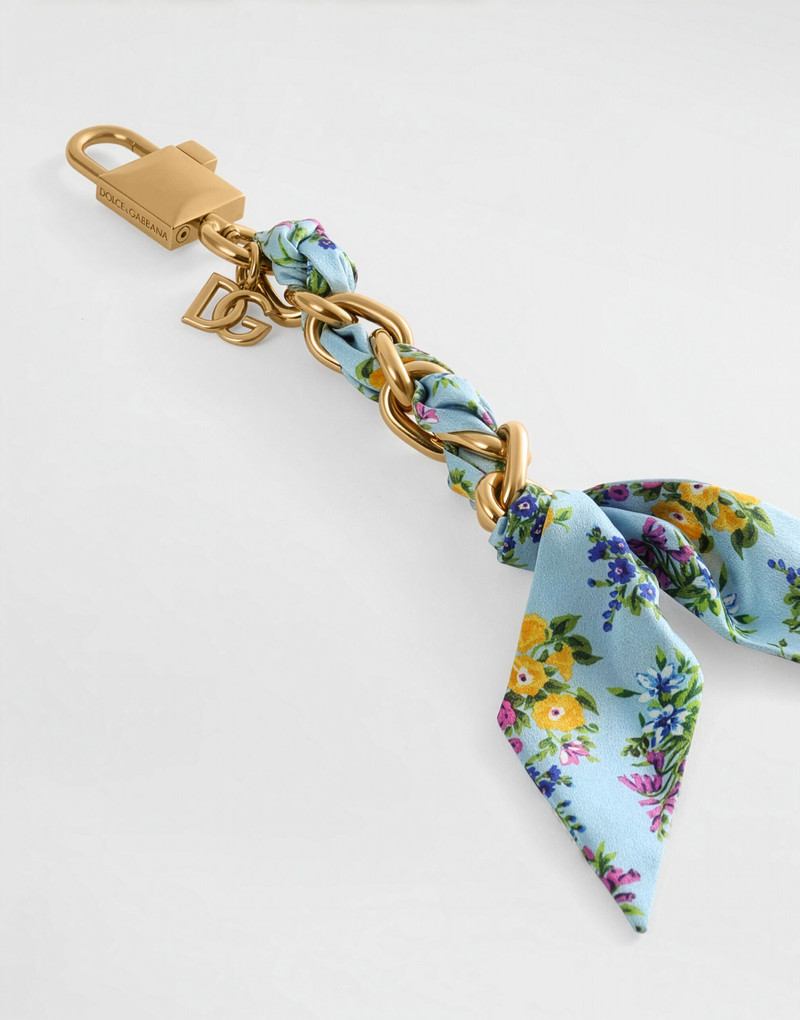 Dolce & Gabbana Printed satin keychain outlook