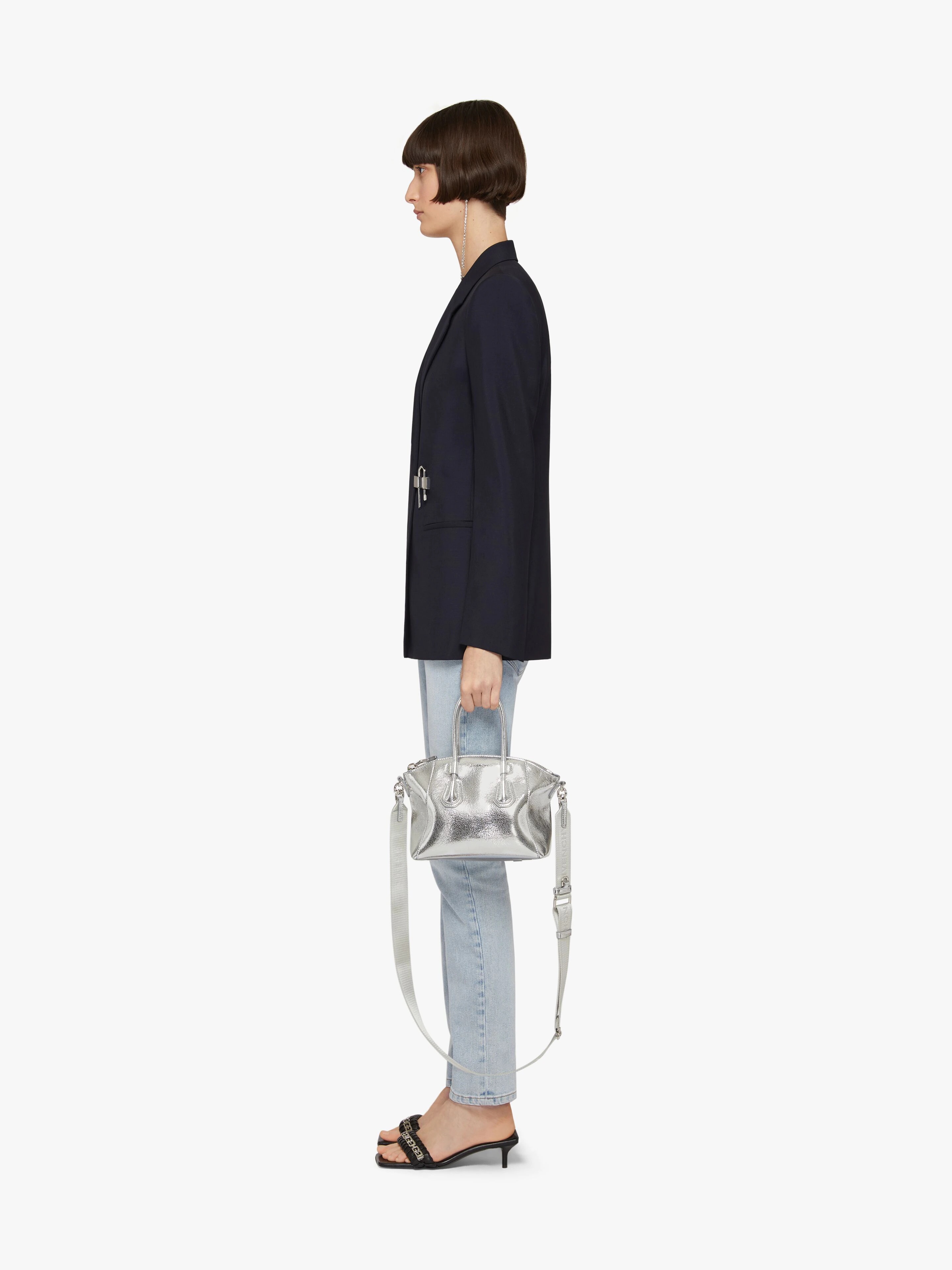 SLIM FIT JEANS IN DENIM WITH 4G ZIP - 3
