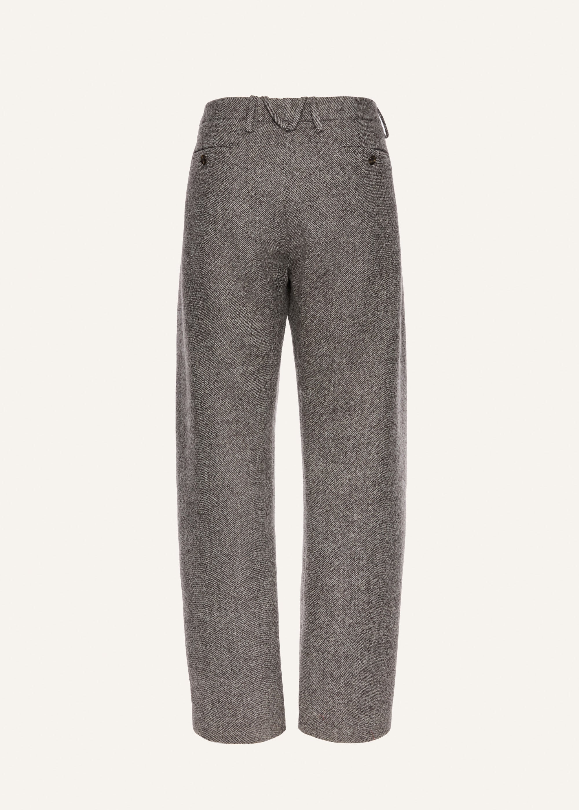 Wide-leg herringbone trousers in grey - 2