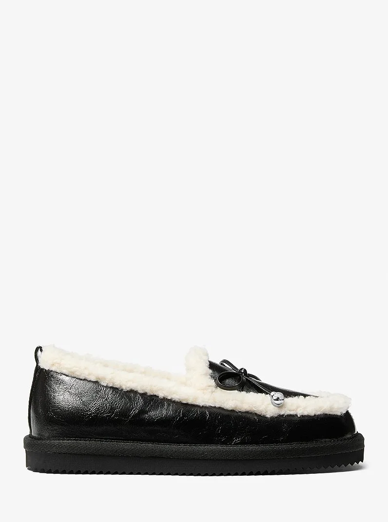 Jo Faux Shearling Trim Moccasin - 1