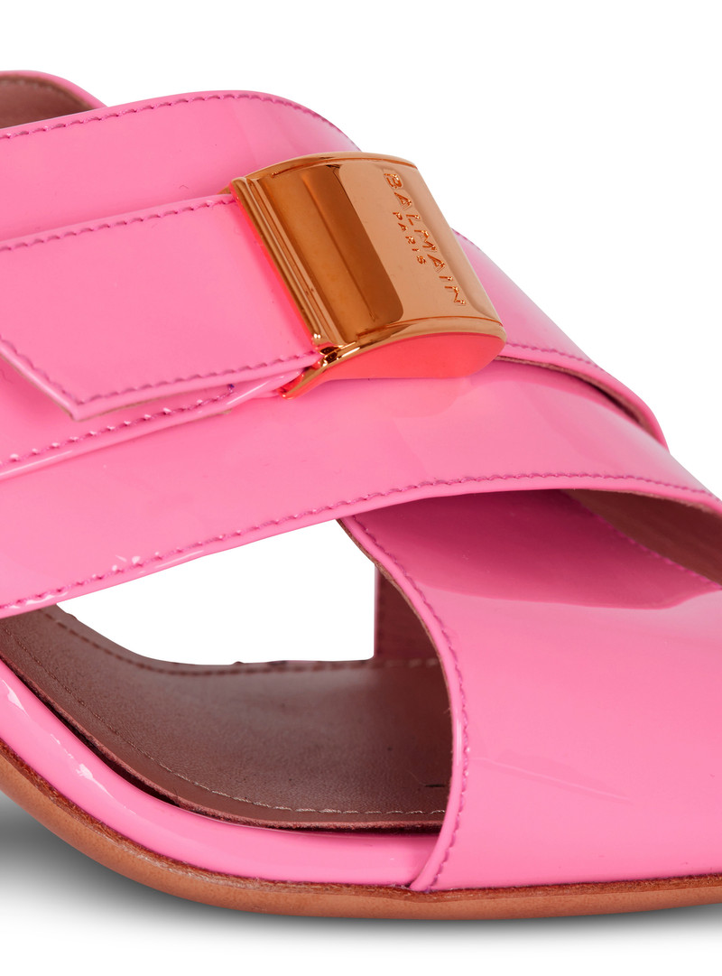 Balmain Uma mules in patent leather outlook