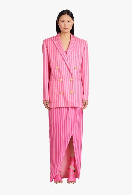 Balmain x Barbie - Striped light pink blazer - 4