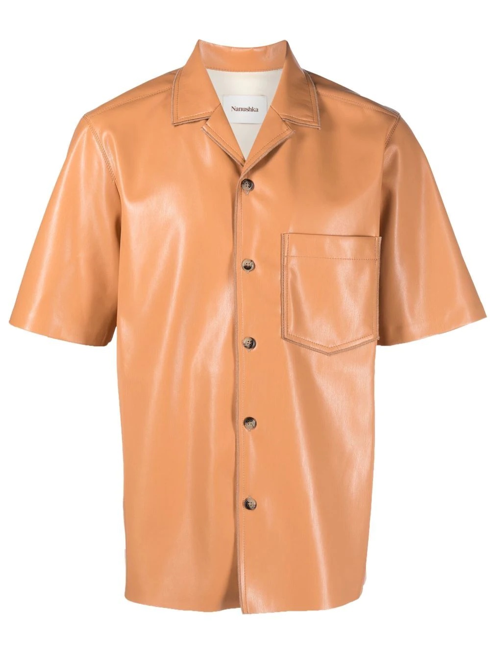 Osmo faux-leather shirt - 1