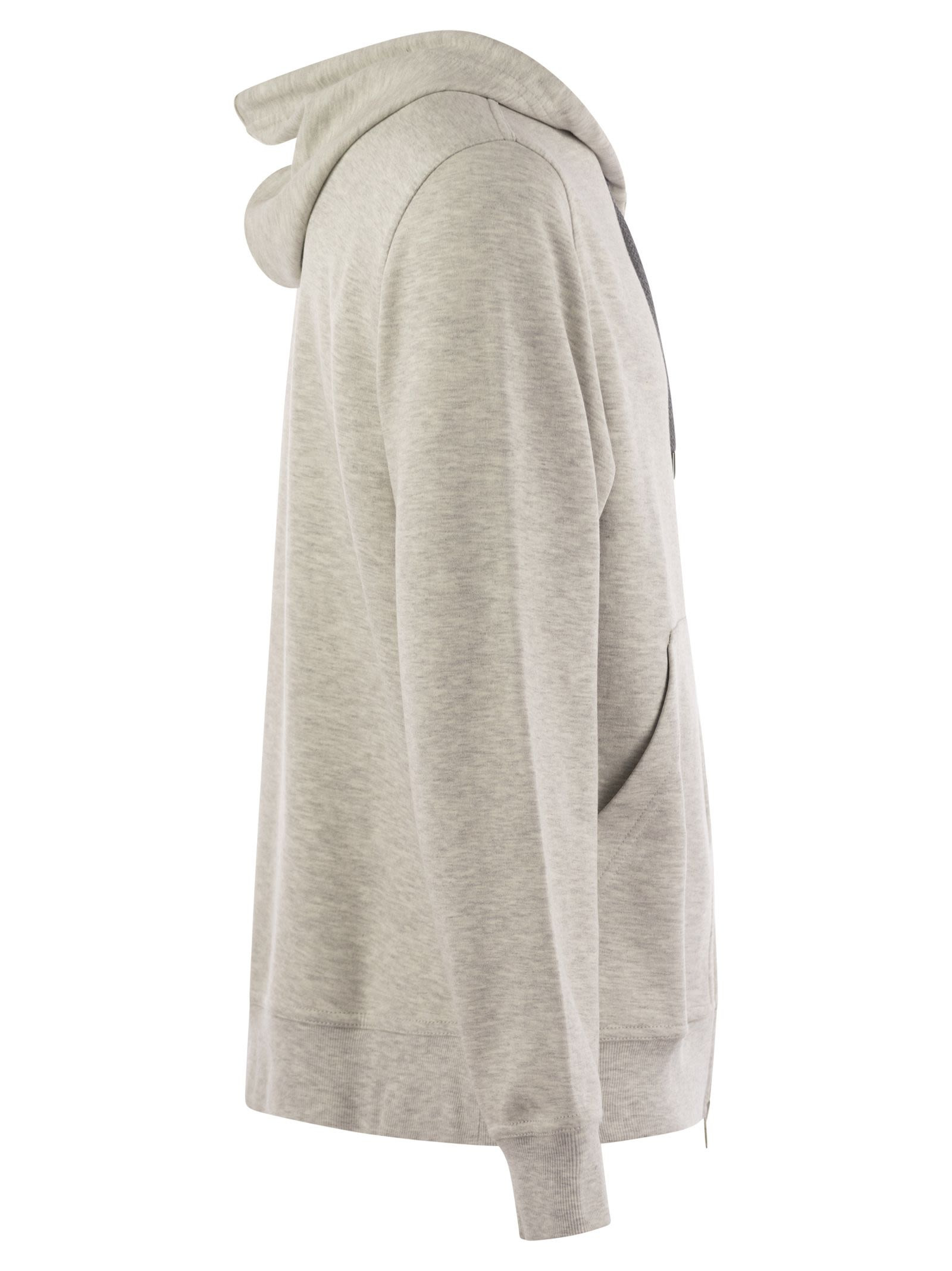 Brunello Cucinelli Men Cotton, Cashmere And Silk Fleece Zipped Topwear - 3