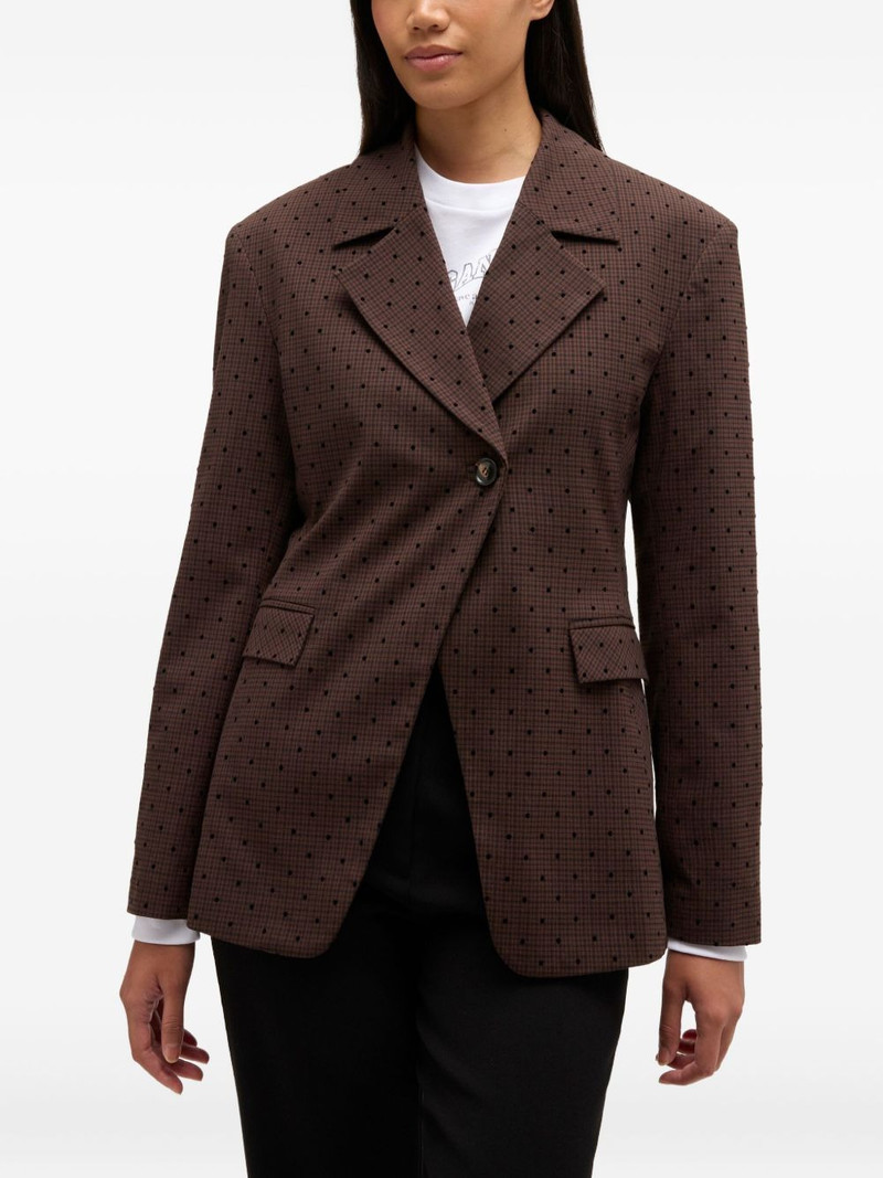 single-breasted polka dot blazer 3