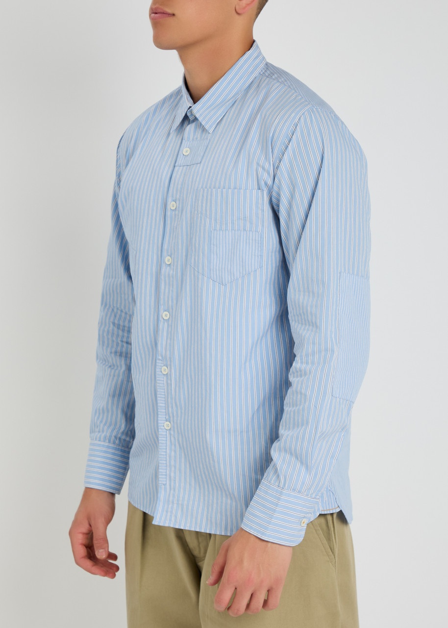 Universal Works Patched Striped Cotton-poplin Shirt - 2
