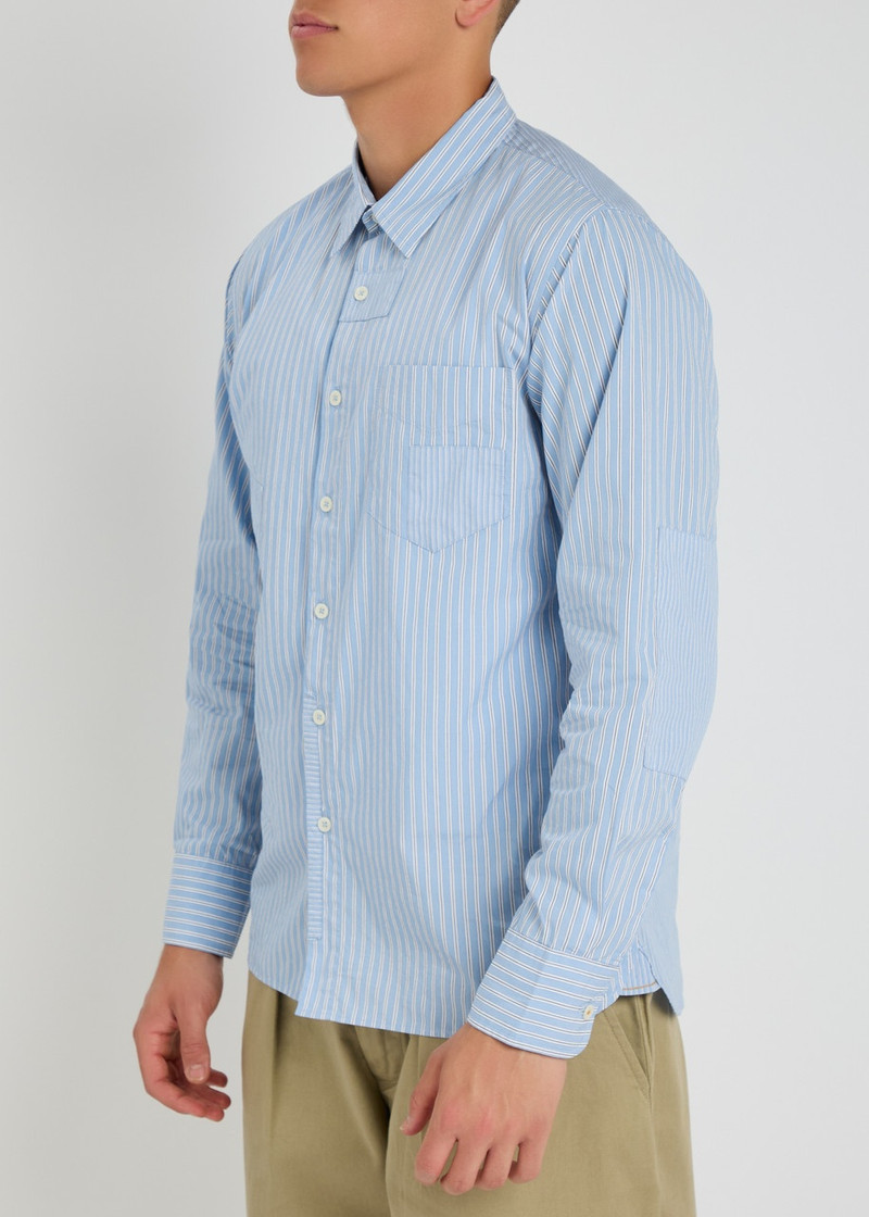 Universal Works Universal Works Patched Striped Cotton-poplin Shirt outlook