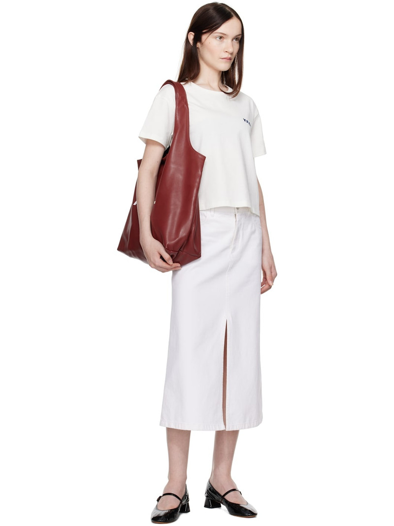 A.P.C. White Georgia Denim Midi Skirt outlook