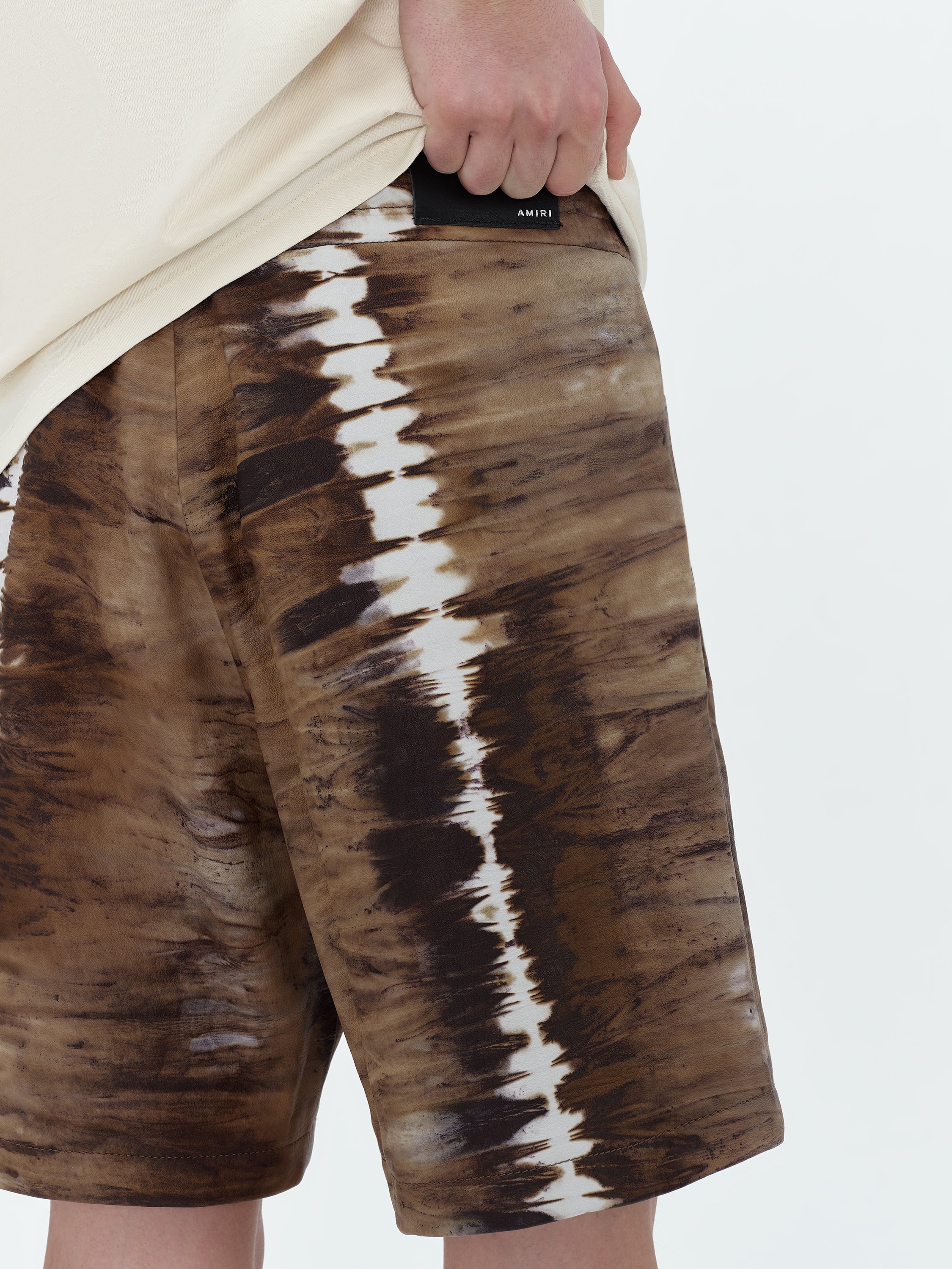 LEATHER TIE DYE SHORT - 8