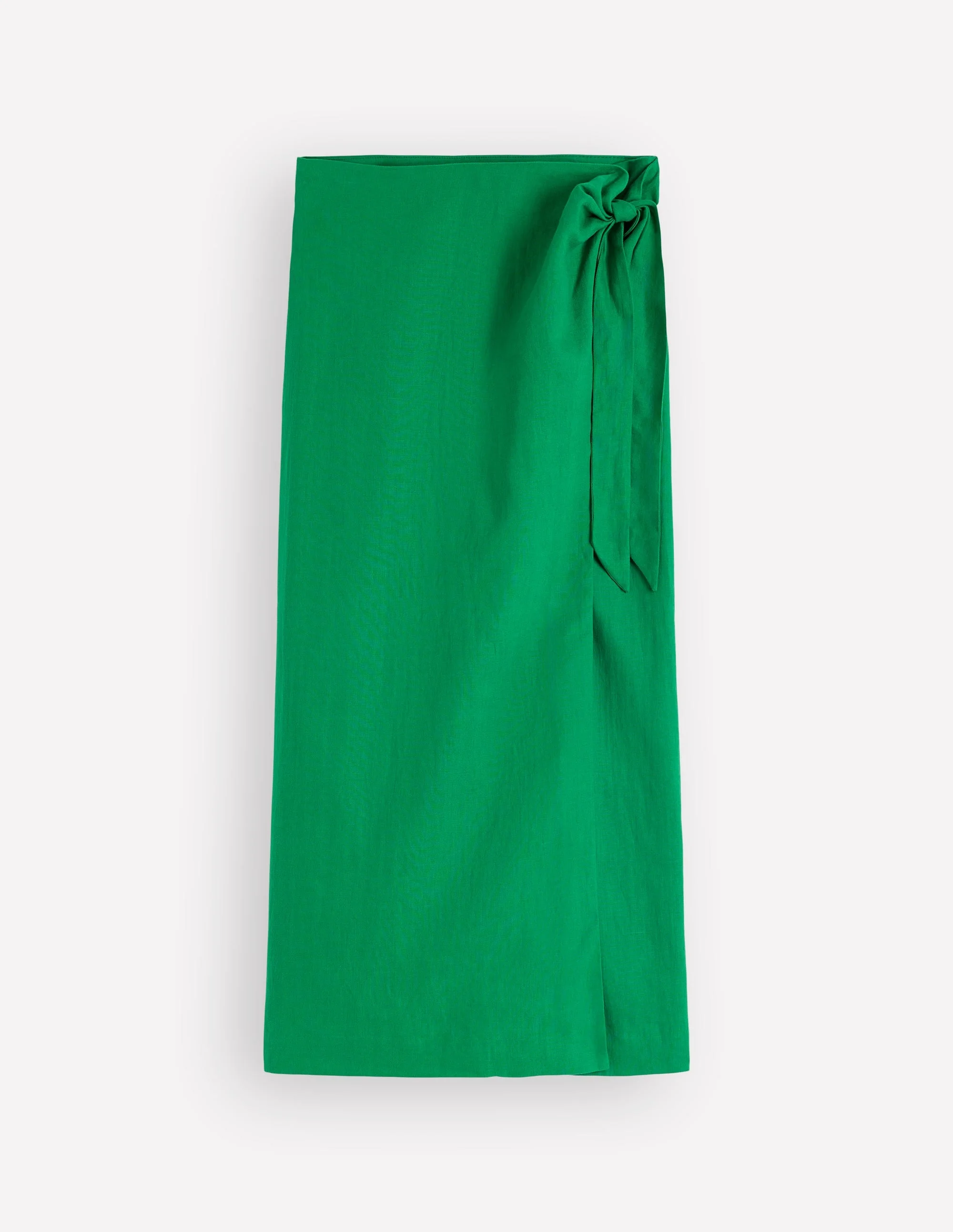 Dimitra Linen Column Skirt-Rich Emerald - 1