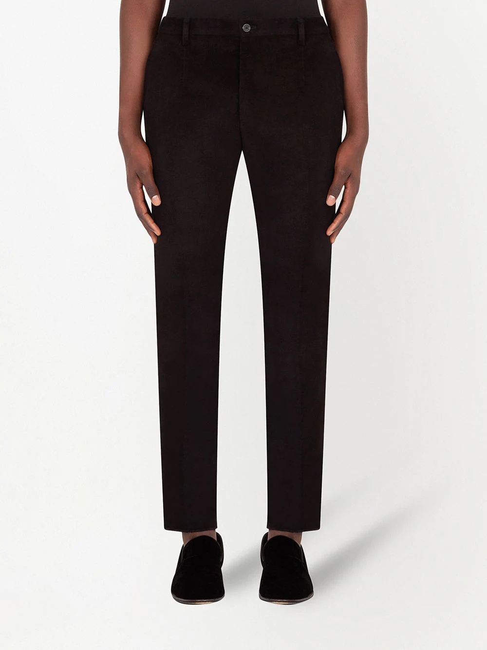 velvet tailored trousers - 3