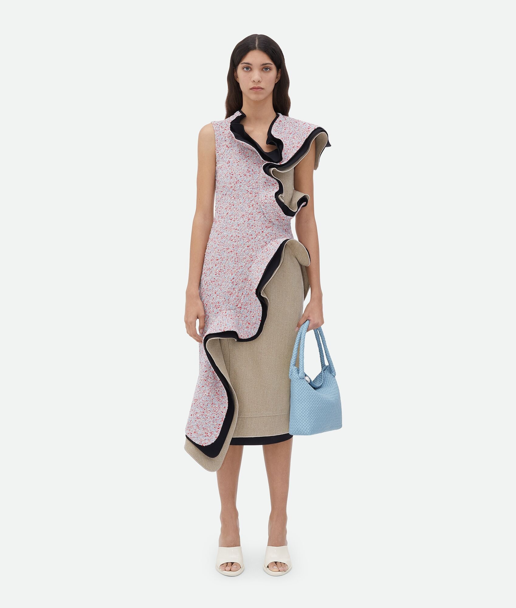 Textured Terrazzo Cotton Ruffle Dress - 5