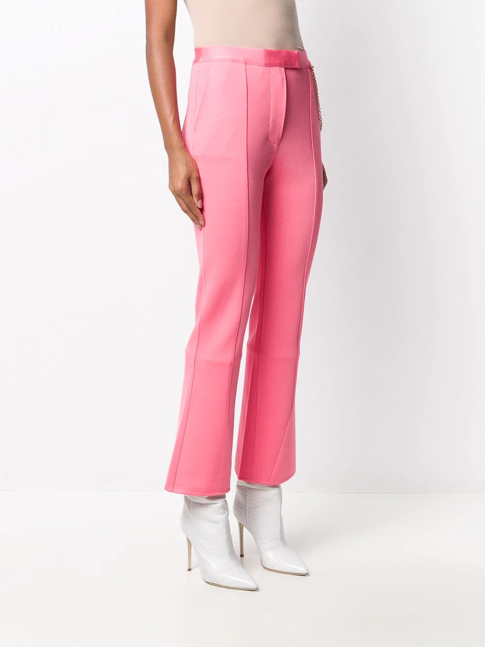 flared cropped trousers - 6