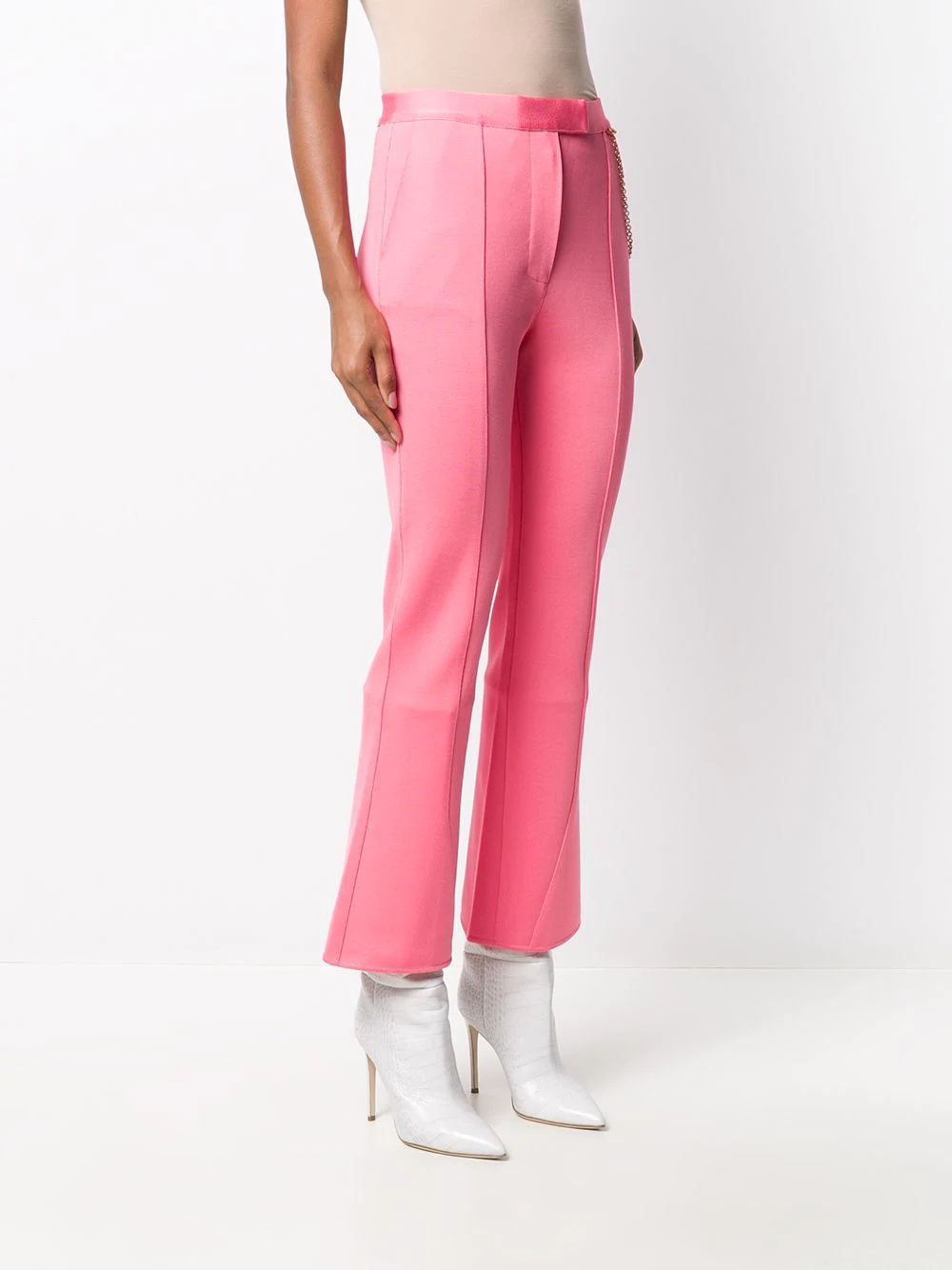 flared cropped trousers - 3