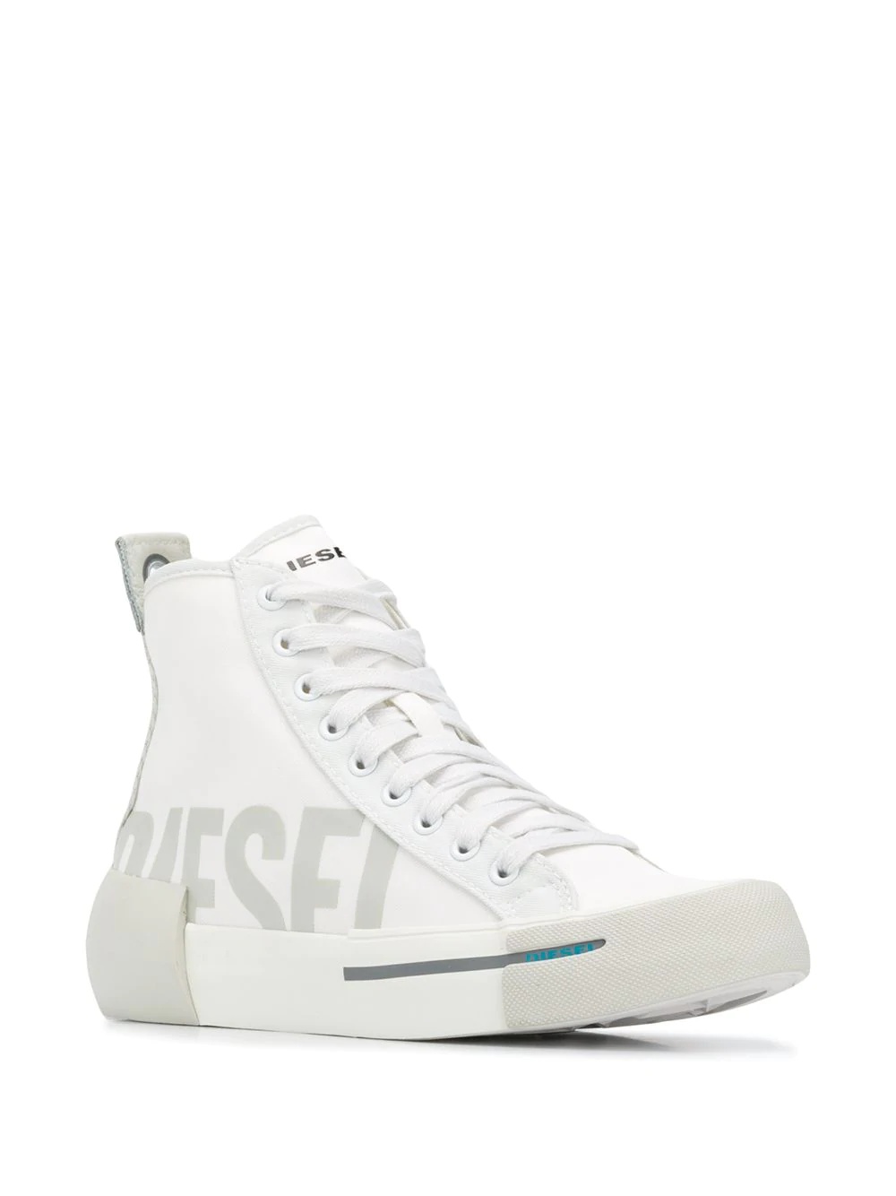 high top logo print sneakers - 2