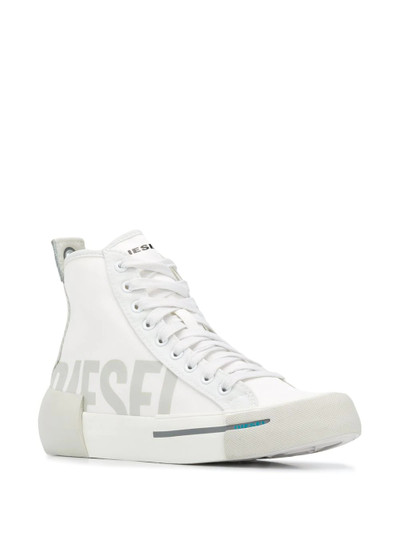 Diesel high top logo print sneakers outlook