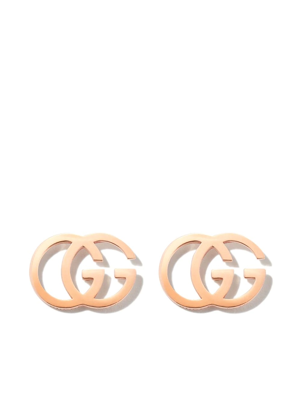 18kt rose gold Double G stud earrings - 1