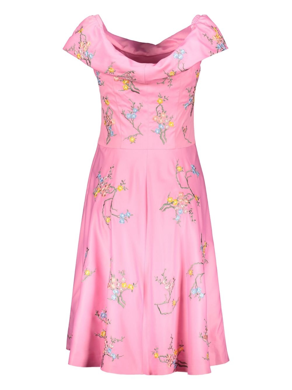 floral-embroidered dress - 2