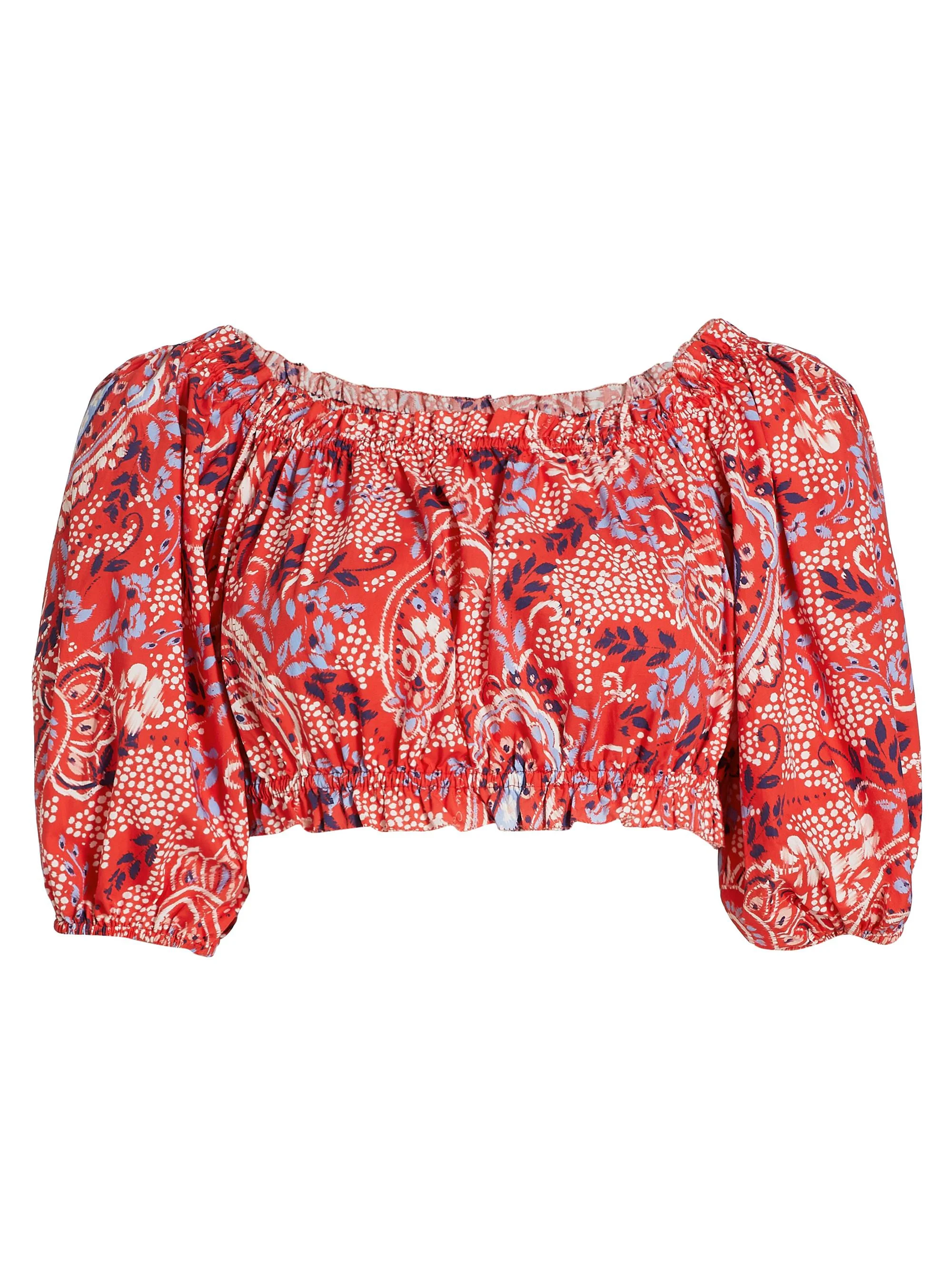 Women's Dana Crop Top - Paisley Border Spice - 1