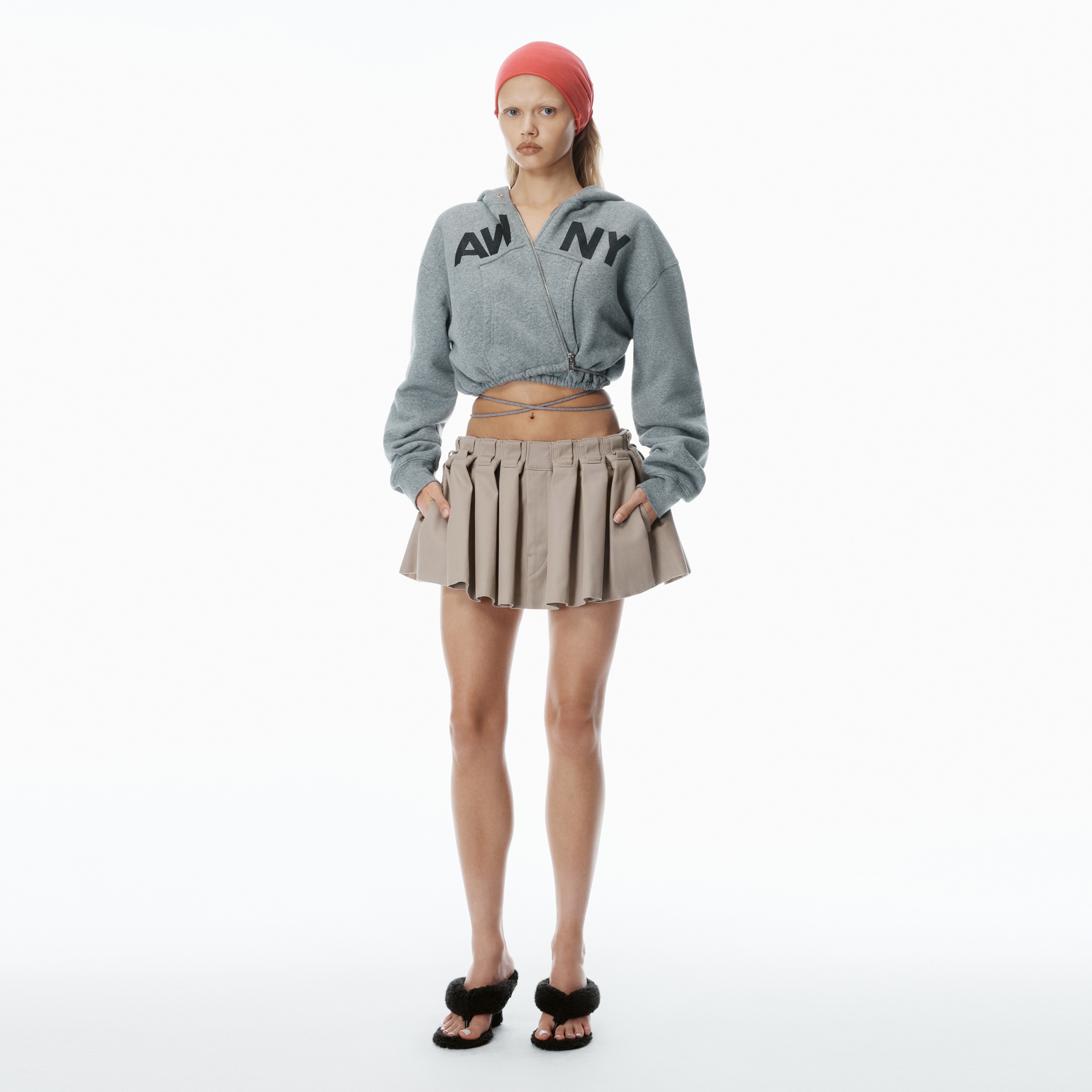 Box-Pleated Mini Skirt - 4
