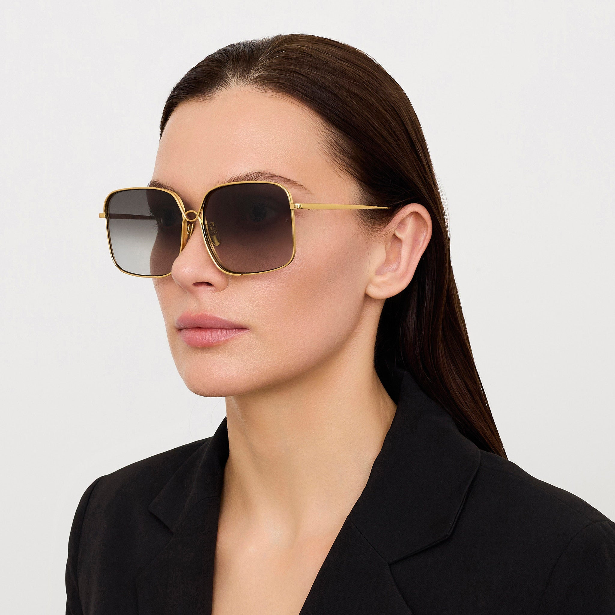 Genevieve Sunglasses in Grey and Gold - 2