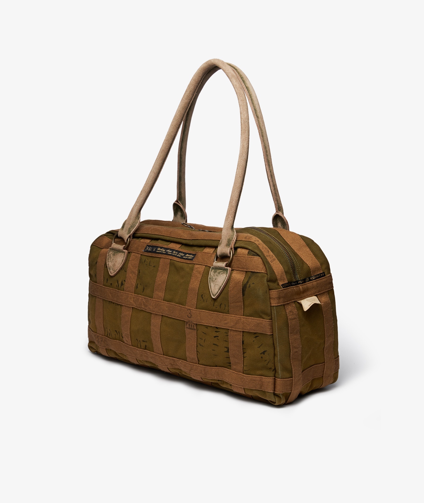 バッグ KAPITAL 4 Army Tattersall Fargo Bag KAPITAL Bag No. 4 Army Canvas Prisoner Craft Tattersall Fargo BAG