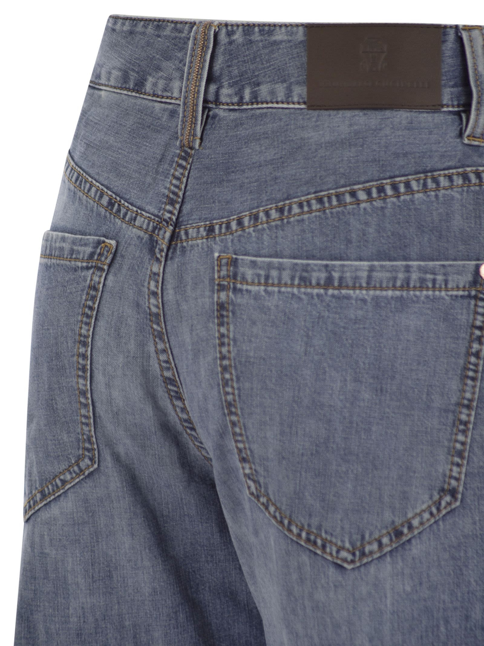 Brunello Cucinelli Women Contemporary Loose Trousers In Lightweight Denim - 4