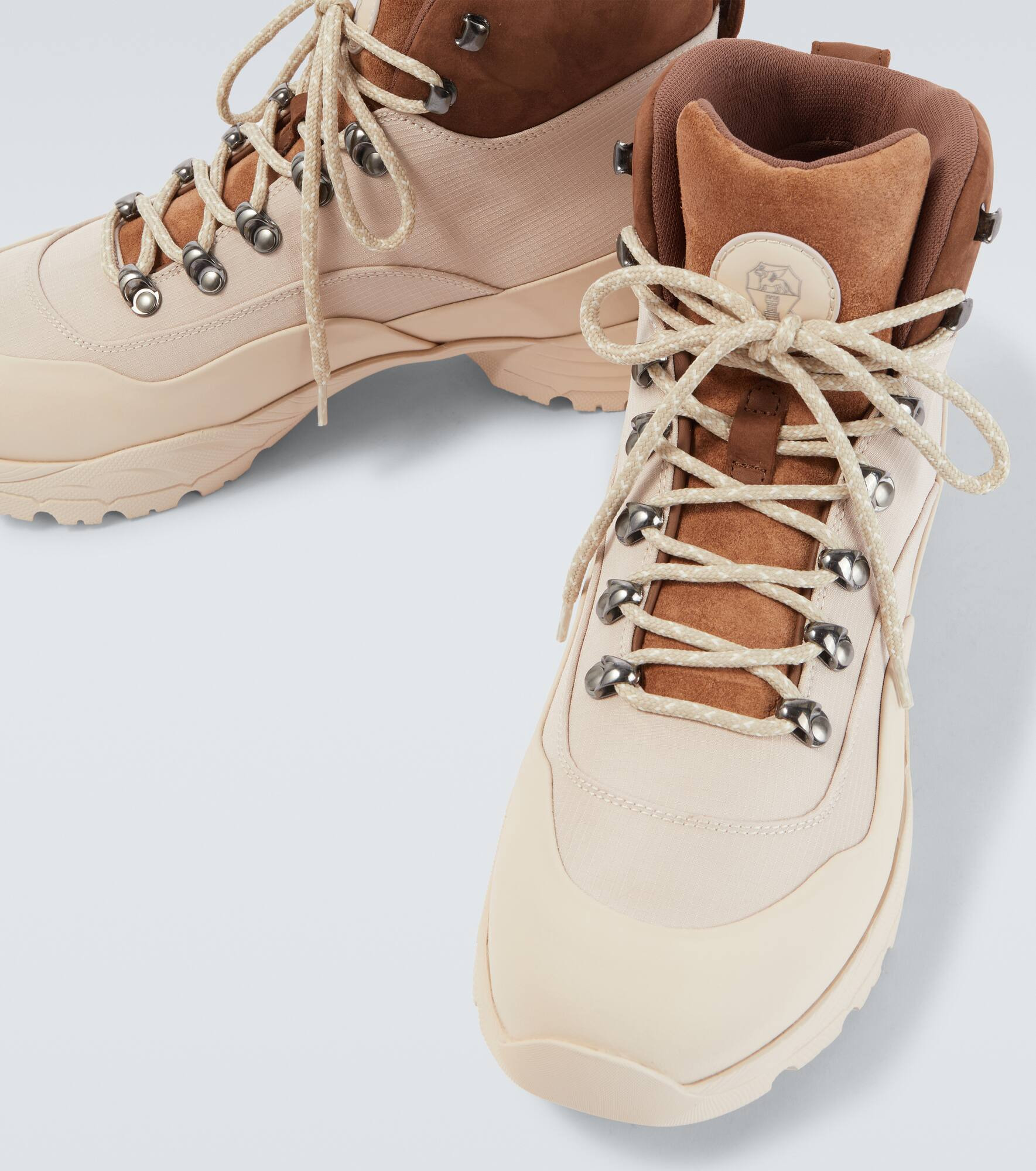 Suede-trimmed hiking boots - 3