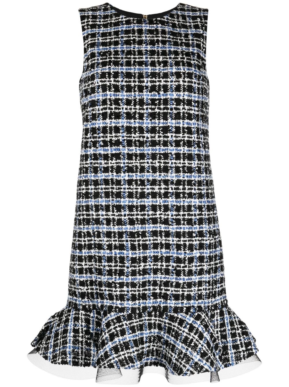 ruffle tweed shift minidress - 1