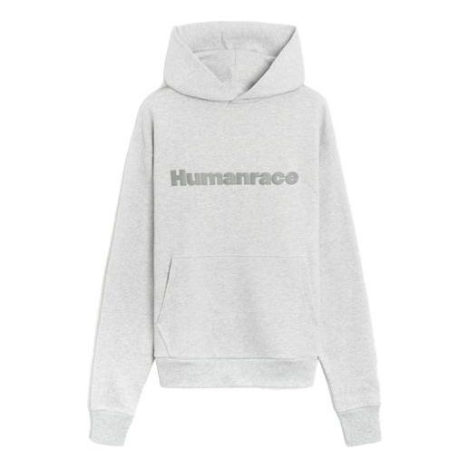 adidas x Pharrell Humanrace Logo Hoodie 'Grey Heather' HG1809 - 1