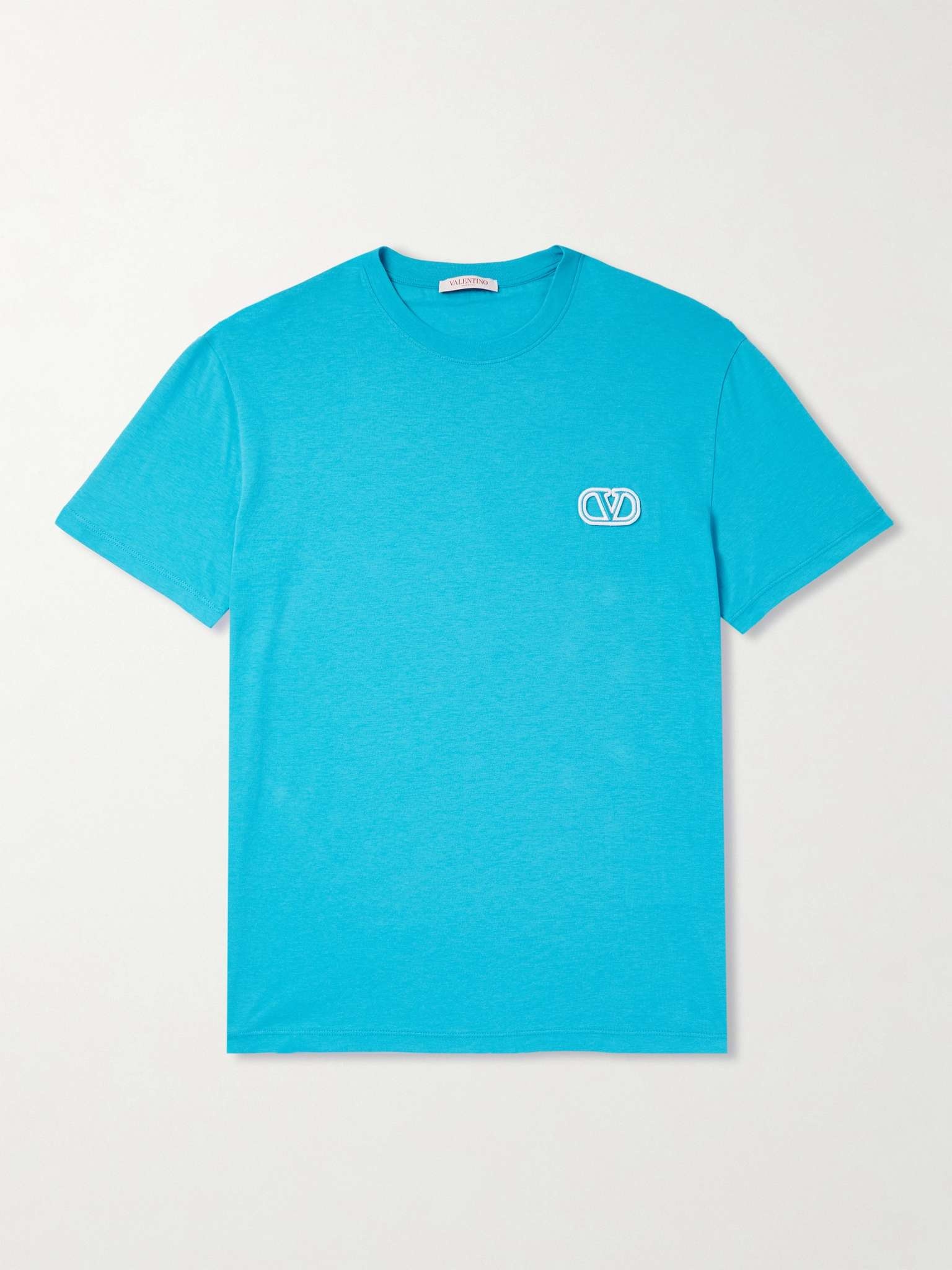 Logo-Appliquéd Cotton-Jersey T-Shirt - 1