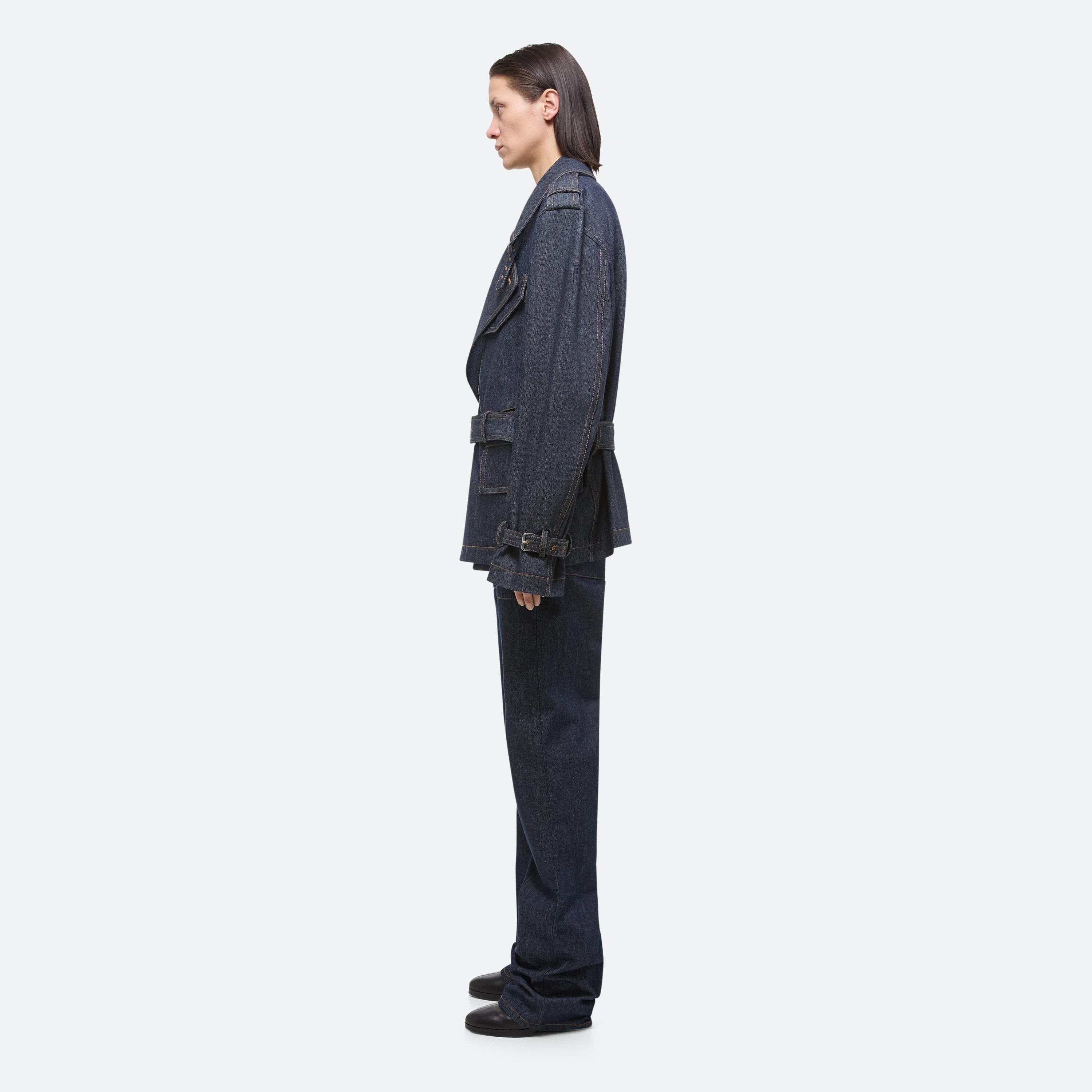 RIDER DENIM TRENCH JACKET - 4