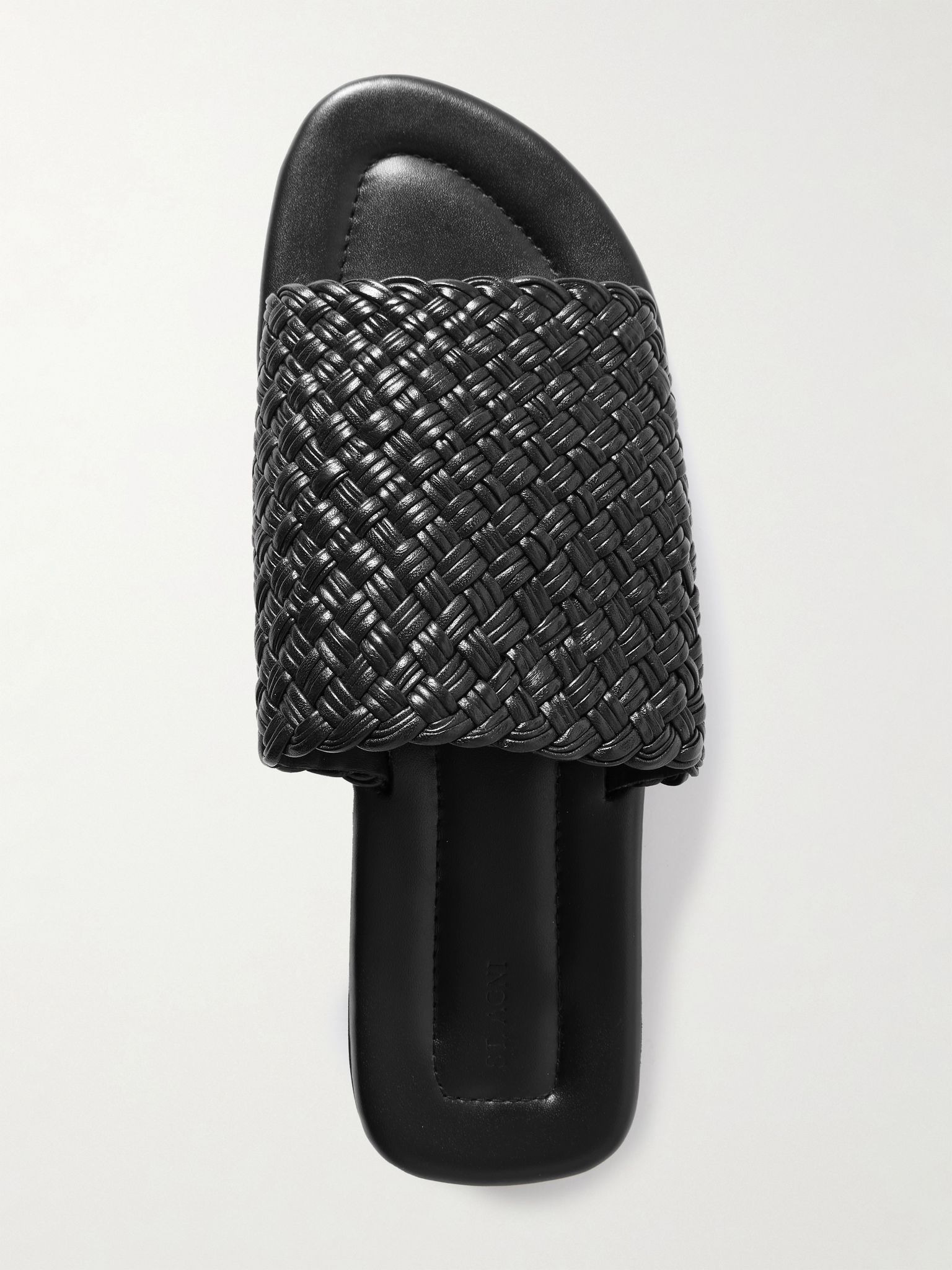 Woven leather sandals Black - 5