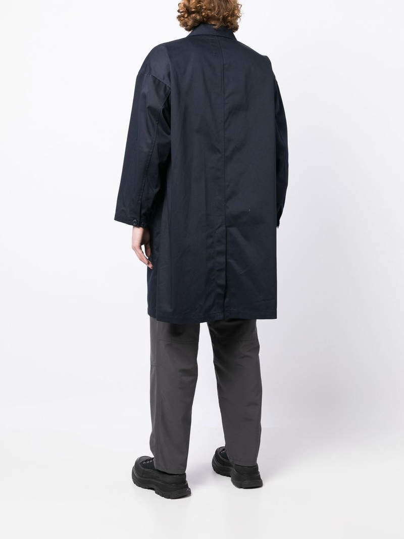 logo-patch single-breasted coat 4
