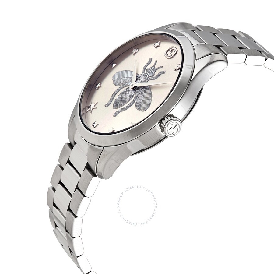 Gucci G-Timeless Quartz Silver Dial Ladies Watch YA1264126 - 2